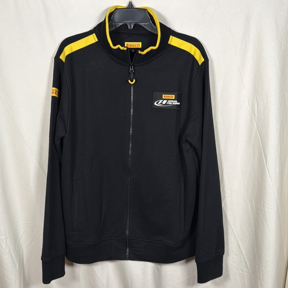 Pirelli F1‎ Official Tire Supplier Jacket XL Black Yellow Full Zip Racing
